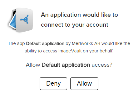 Allow client application access to ImageVault