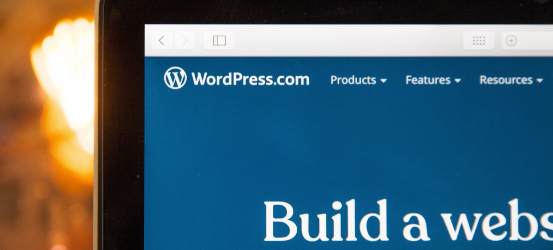 WordPress shown on computer screen